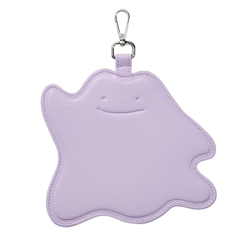 Pokemon Gengar Bag Charm Kids OS Purple New Faux Leather ID Holder Keychain